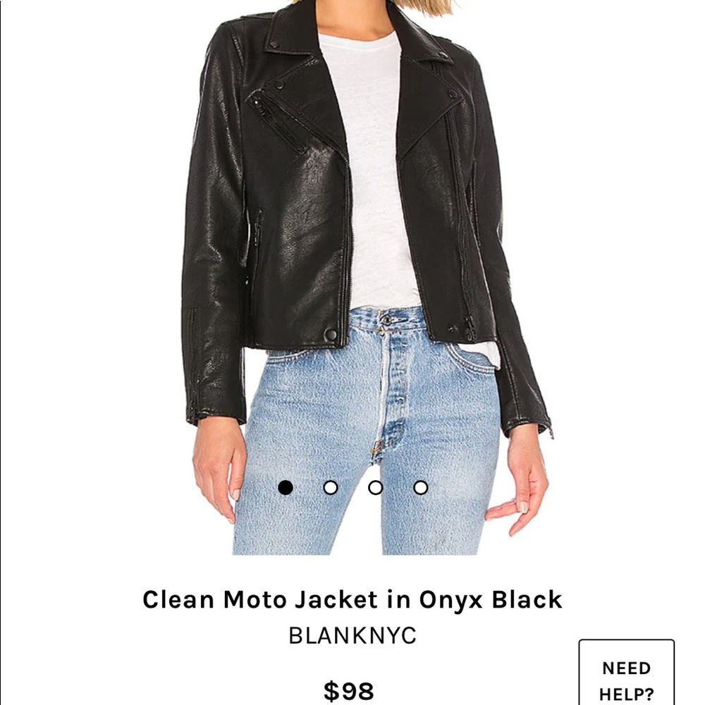 Clean Moto Jacket in Onyx Black
BLANKNYC Size Medium